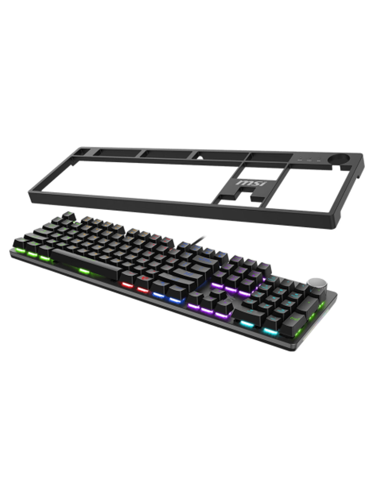 MSI FORGE GK320 Wired Mechanical Gaming Keyboard, Hot-Swappable, RGB, Volume Wheel - view 3