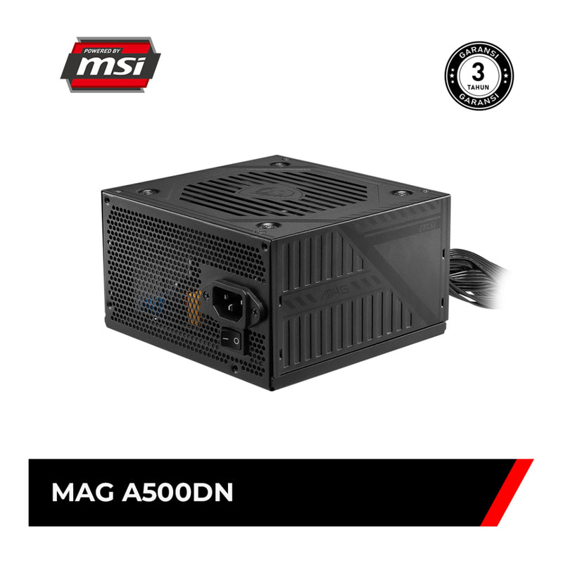 MSI MAG A500DN 500W 80 Plus Power Supply - view 2