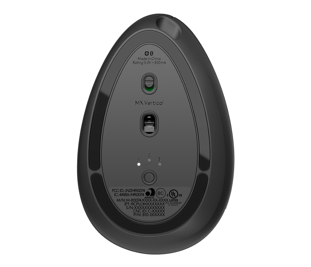 Logitech Wireless MX Vertical Advanced Ergonomic Wireless Mouse (Graphite) - view 5
