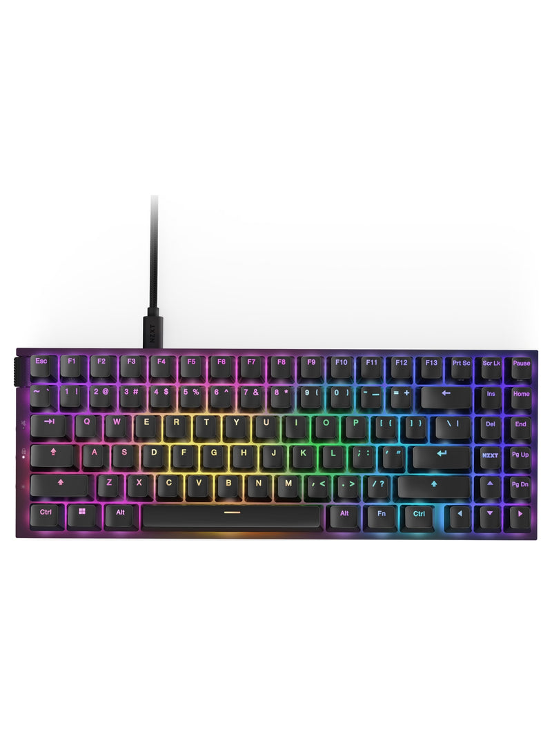 NZXT Function 2 MiniTKL Optical Gaming Keyboard, Adjustable Actuation, PBT Keycaps, RGB - Black