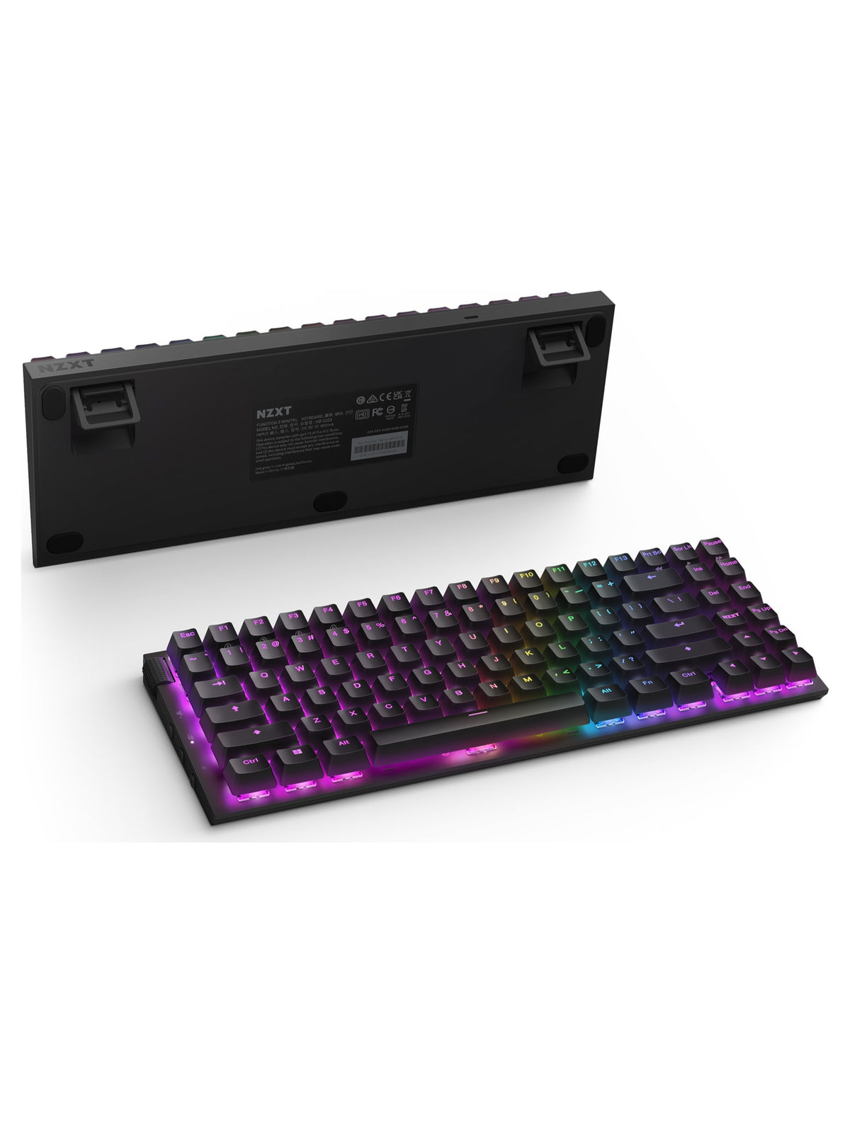 NZXT Function 2 MiniTKL Optical Gaming Keyboard, Adjustable Actuation, PBT Keycaps, RGB - Black - view 4