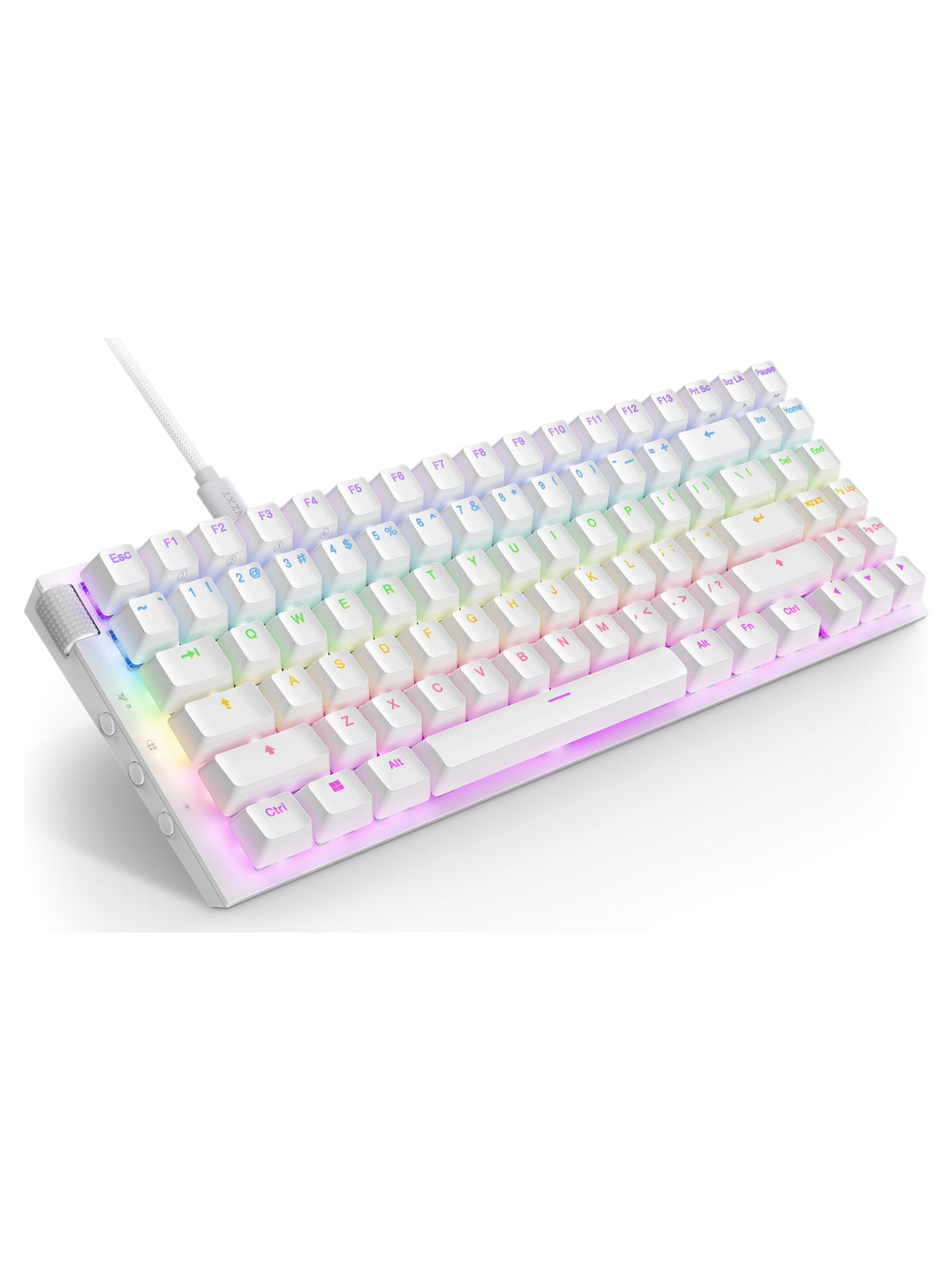 NZXT Function 2 MiniTKL Optical Gaming Keyboard, Adjustable Actuation, PBT Keycaps, RGB - White - view 7