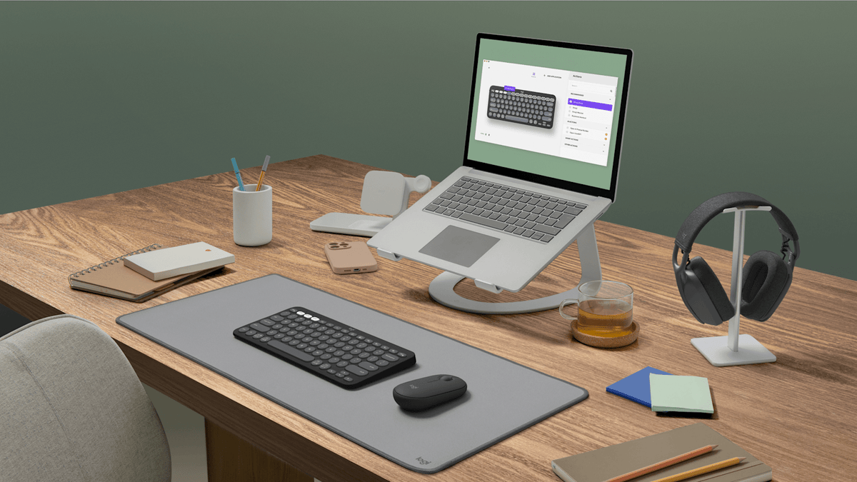 Logitech Wireless Combo MK380s Pebble 2 (EN-AR/Graphite) - view 7