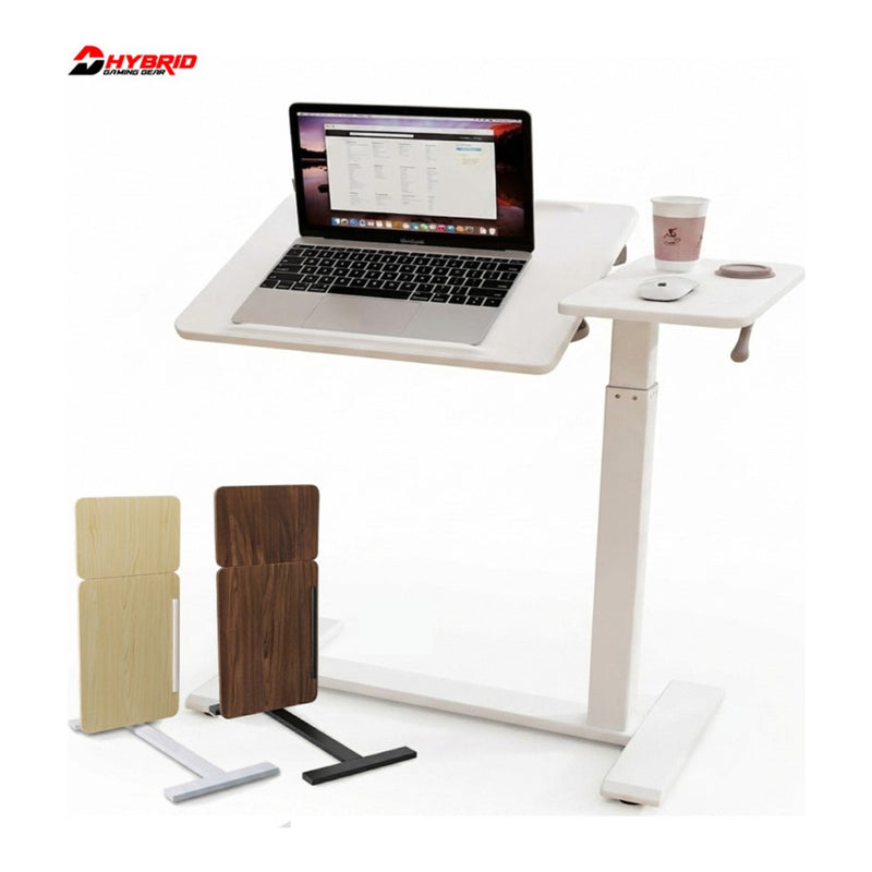 Premium Heavy-Duty Adjustable Overbed Table with Pneumatic Tilt Desktop