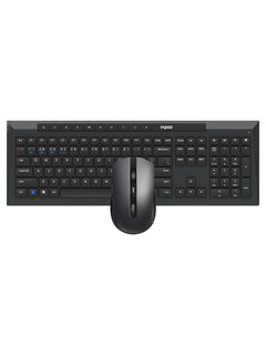 Rapoo 8210M Multi-Mode Wireless Keyboard & Mouse Combo, Bluetooth + 2.4 GHz - Black