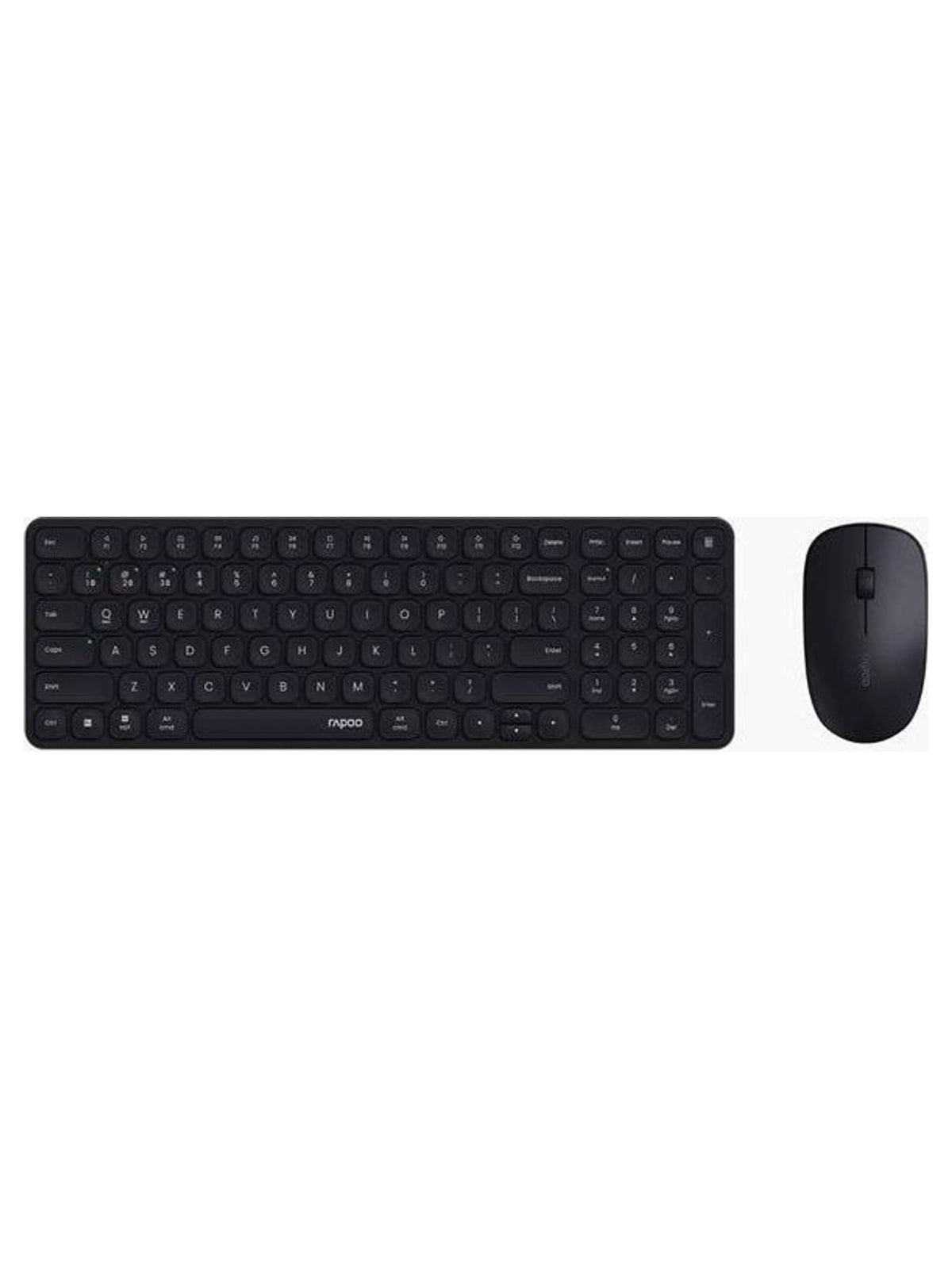 Rapoo 9320M Ultra-Slim Multi-Mode Wireless Keyboard & Mouse Combo, Aluminium - Black