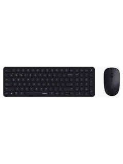 Rapoo 9320M Ultra-Slim Multi-Mode Wireless Keyboard & Mouse Combo, Aluminium - Black