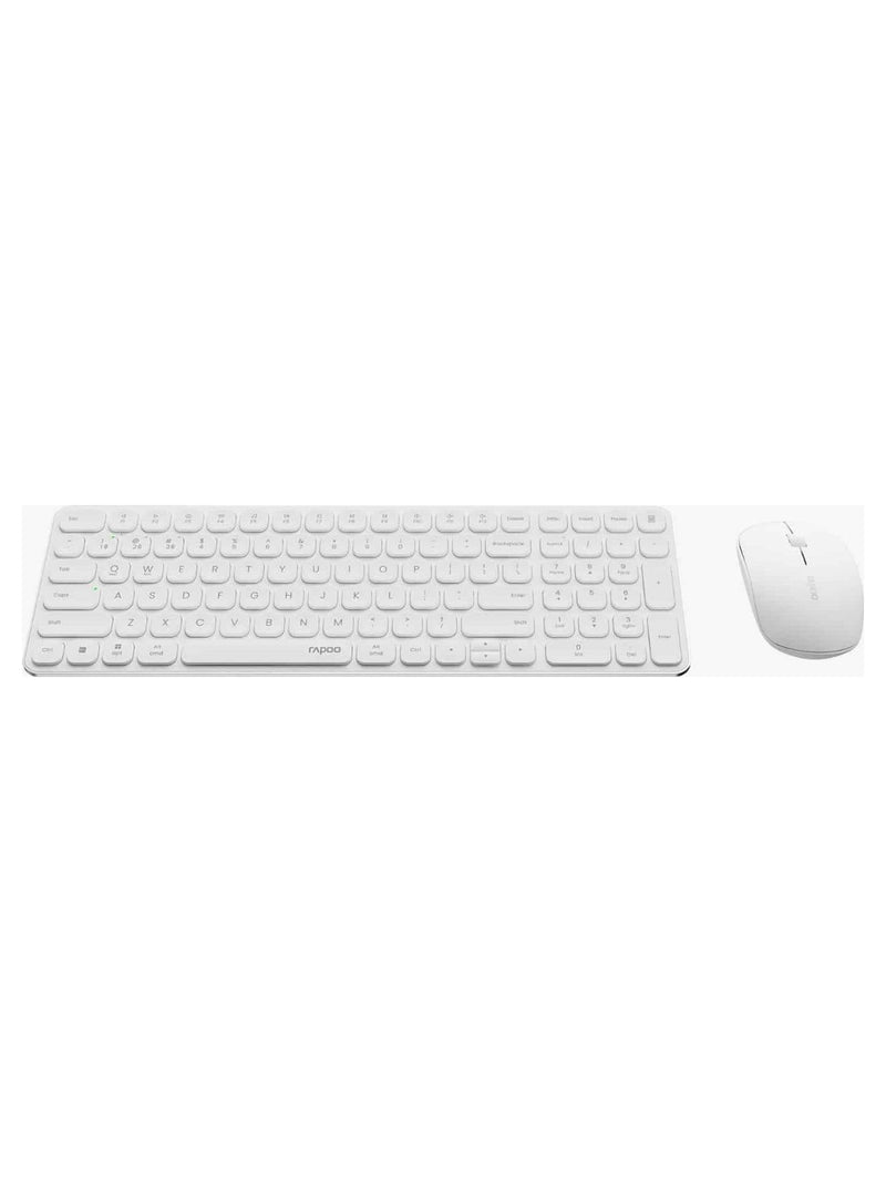 Rapoo 9320M Ultra-Slim Multi-Mode Wireless Keyboard & Mouse Combo, Aluminium - White - view 7