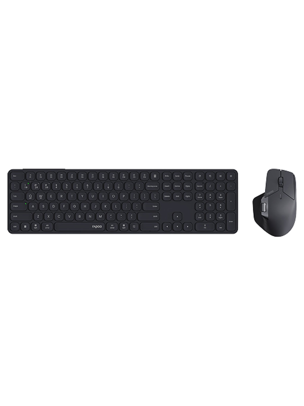 Rapoo 9560M Multi-Mode Wireless Ultra-Slim Keyboard & Ergonomic Mouse Combo, Rechargeable