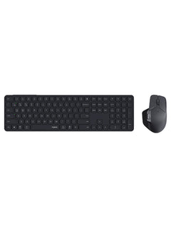 Rapoo 9560M Multi-Mode Wireless Ultra-Slim Keyboard & Ergonomic Mouse Combo, Rechargeable