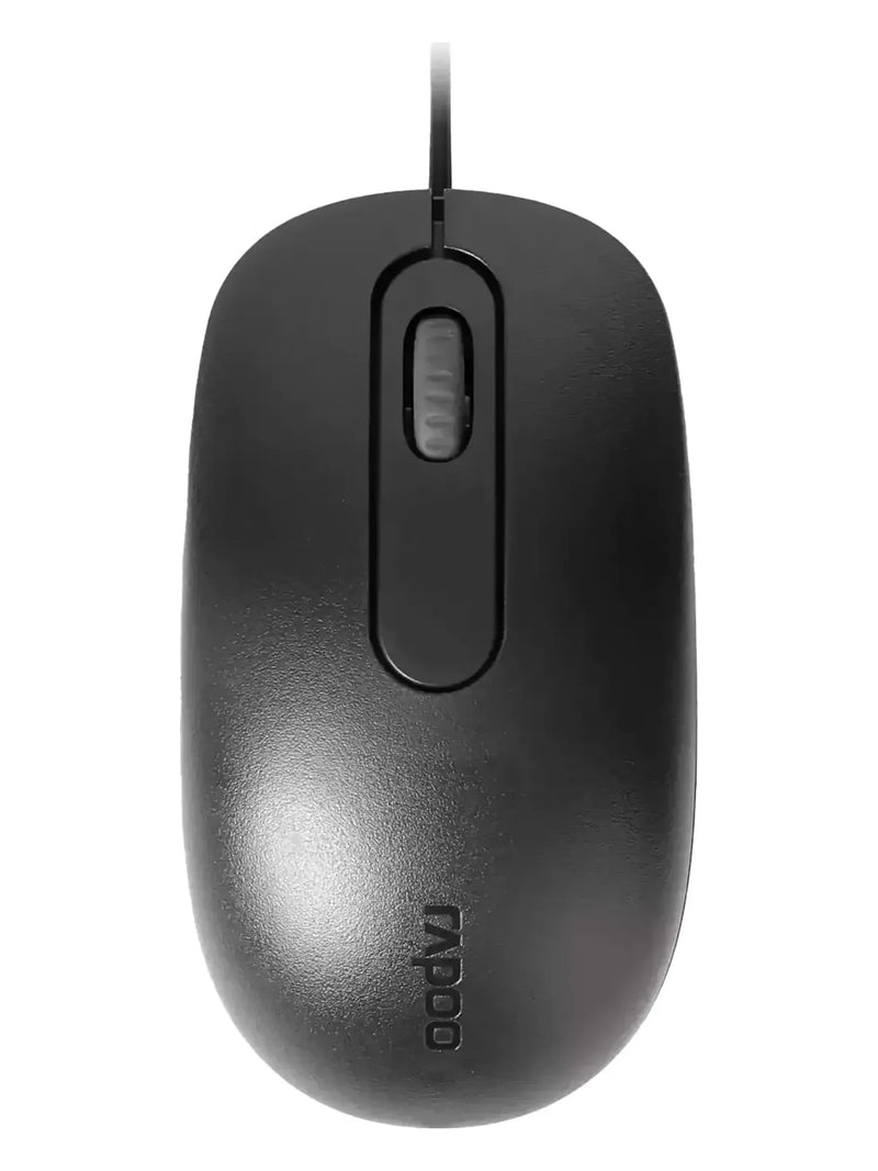 Rapoo N200 Wired Optical Mouse, 1000 DPI, Ambidextrous