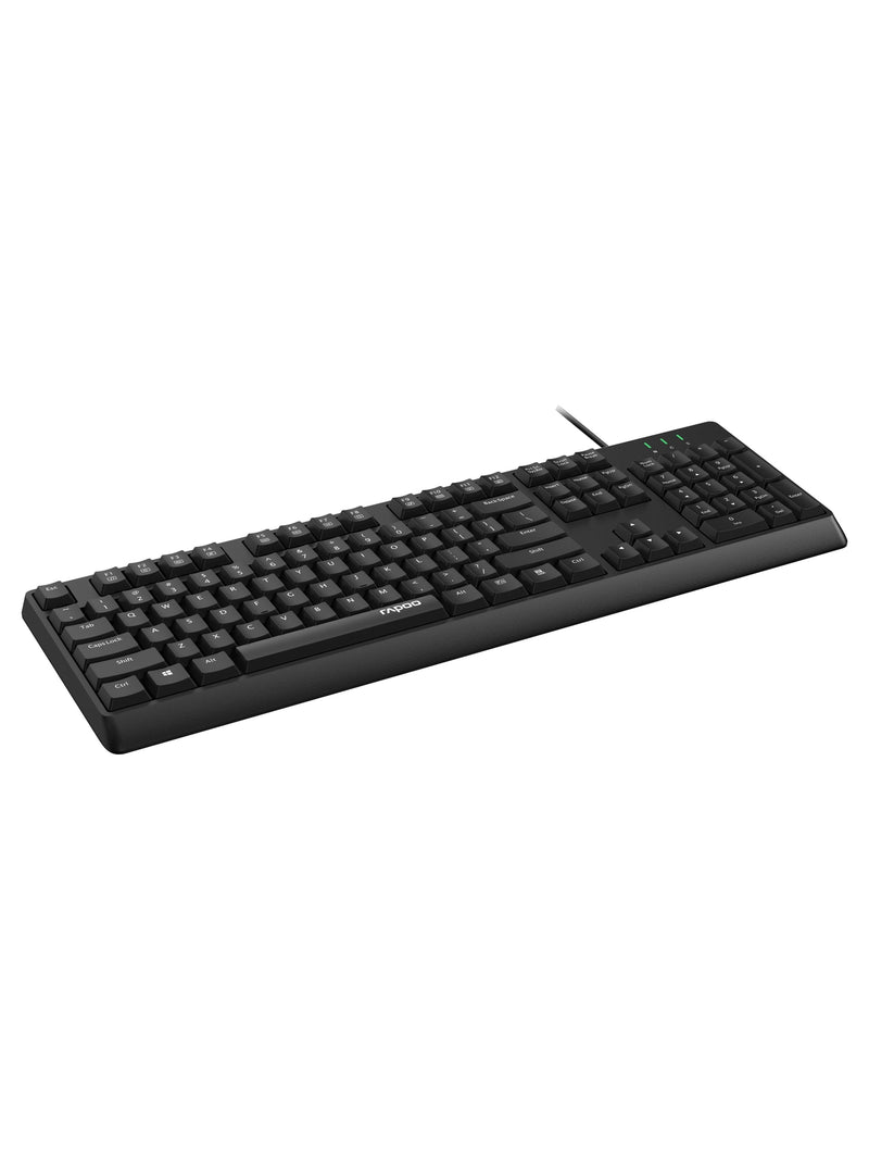 Rapoo NK1900 Wired USB Keyboard, Spill-Resistant, Multimedia Keys - view 3