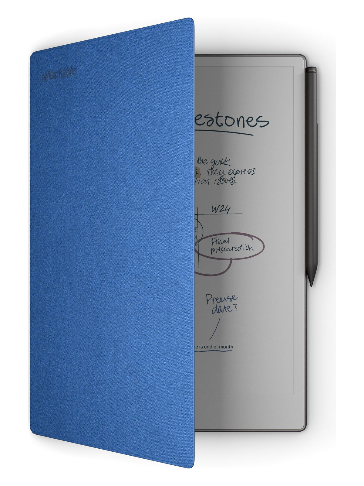 reMarkable Book Folio for reMarkable Paper Pro - Cobalt Mosaic Weave - view 2
