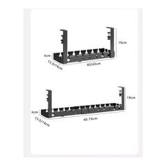 Retractable under-desk cable organizer / cable management tray