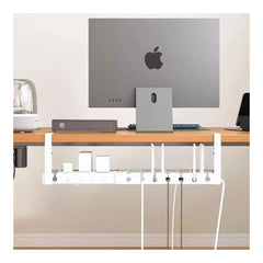 Retractable under-desk cable organizer / cable management tray - view 4