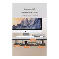 Retractable under-desk cable organizer / cable management tray - view 8