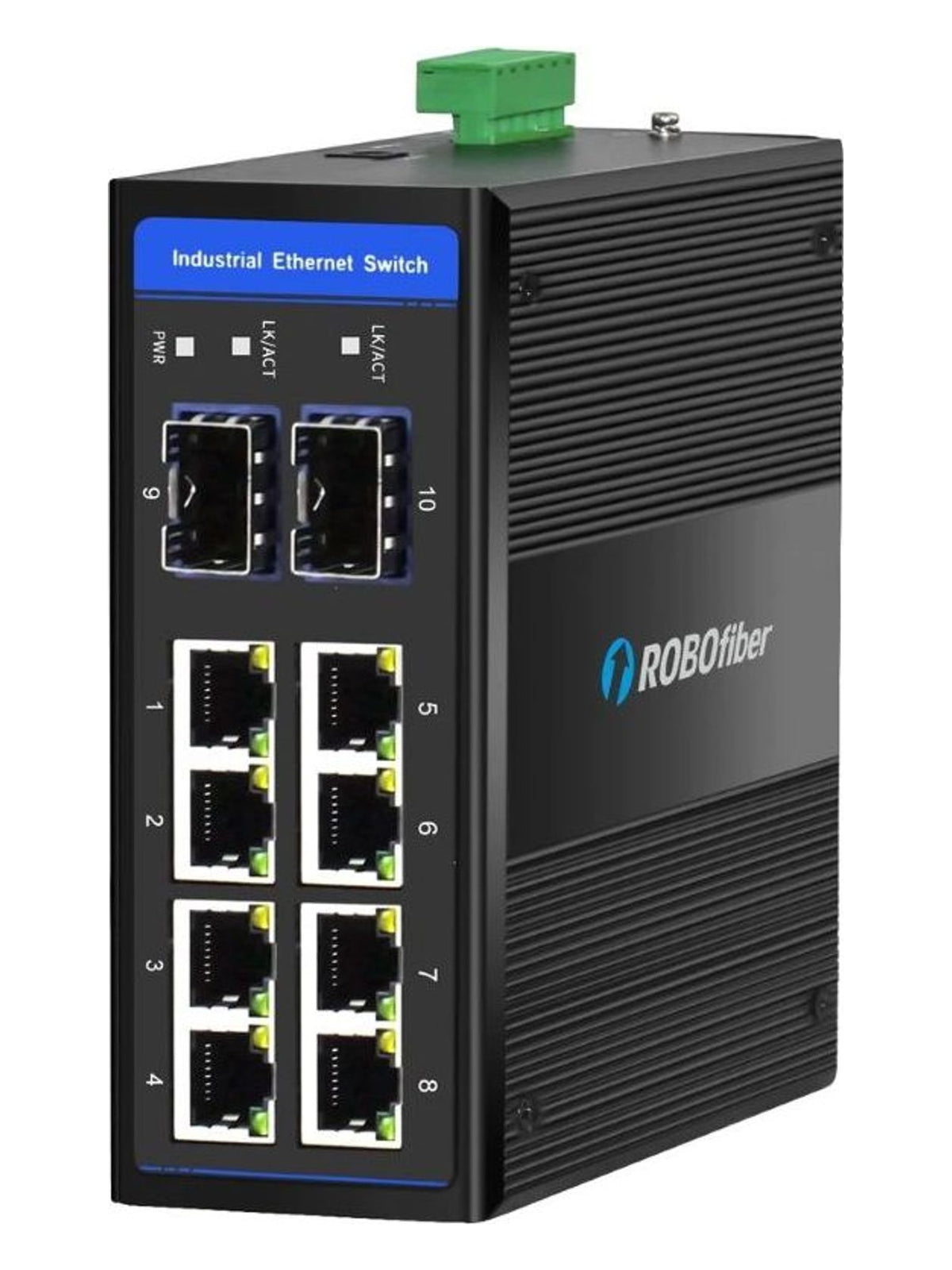 RoboFiber Industrial Gigabit PoE Fiber Switch