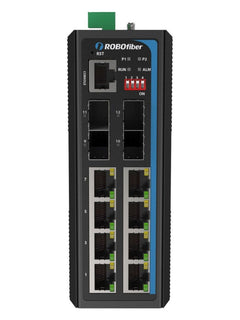 RoboFiber Industrial Gigabit PoE Fiber Switch - view 2