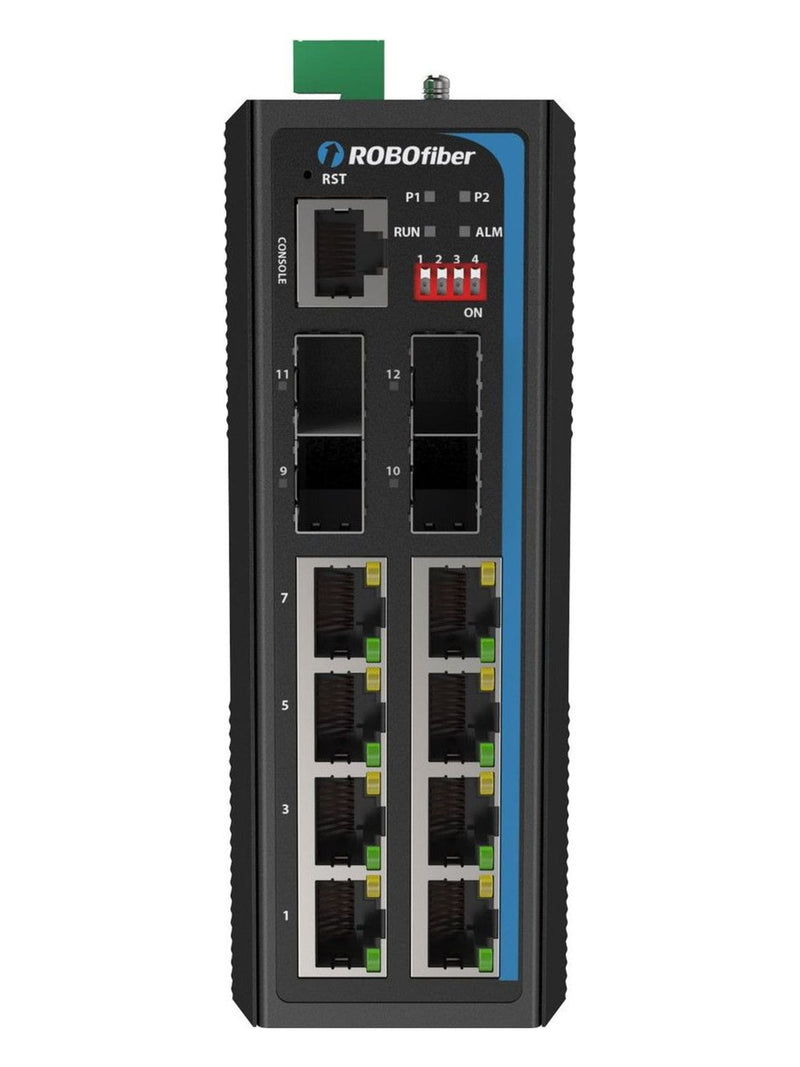 RoboFiber Industrial Gigabit PoE Fiber Switch - view 2