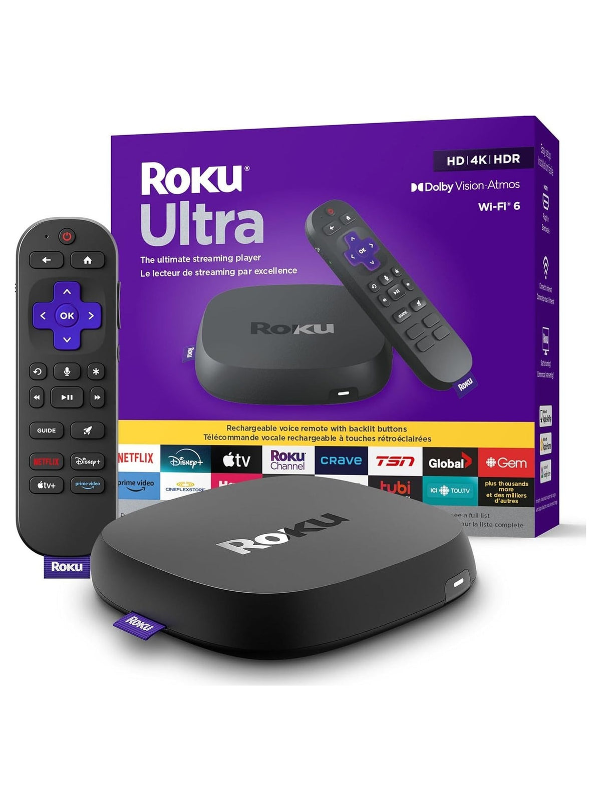 Roku Ultra (2024) 4K HDR Streaming Player