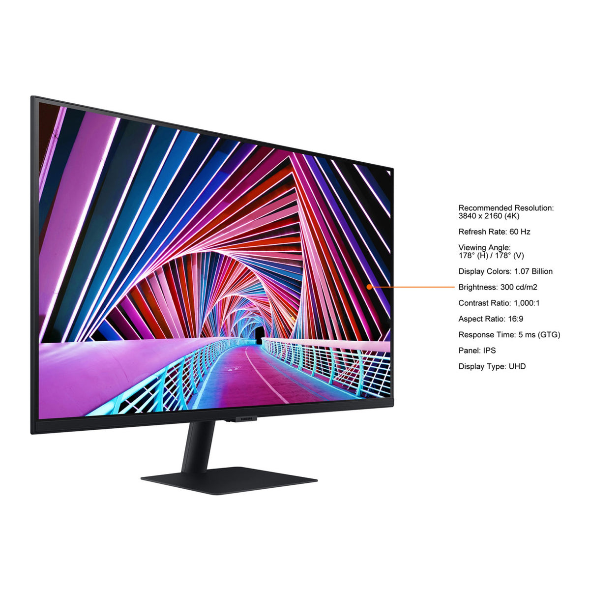 Samsung 27" S70A 4K UHD IPS Monitor - view 3