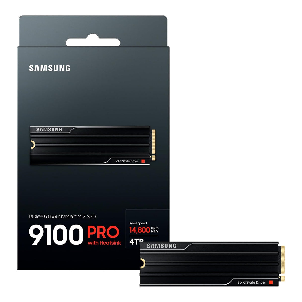Samsung 9100 PRO 4TB PCIe 5.0 NVMe M.2 SSD with Heatsink - view 3