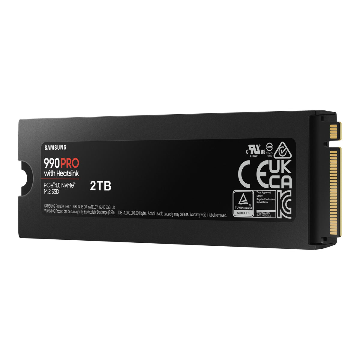 Samsung 990 PRO 2TB PCIe 4.0 NVMe M.2 SSD with Heatsink - view 2