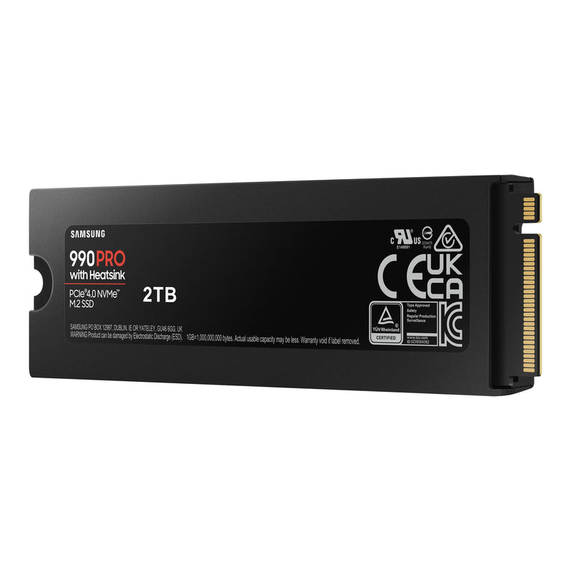 Samsung 990 PRO 2TB PCIe 4.0 NVMe M.2 SSD with Heatsink - view 2