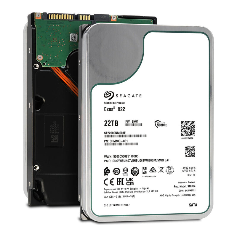 Seagate Exos X22 22TB 3.5" SATA Enterprise Hard Drive - view 3