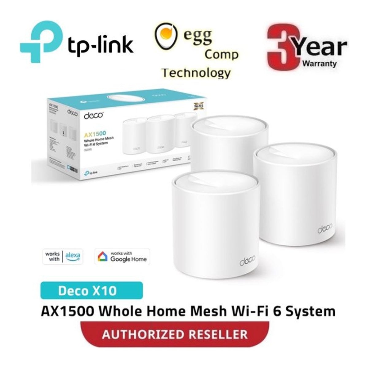 TP-Link Deco X10 (3-Pack) - view 2