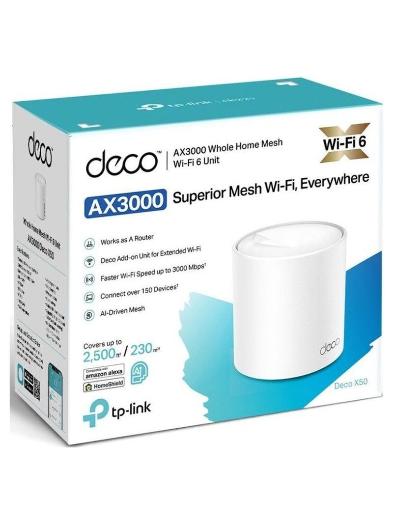 TP-Link Deco X50 (1-Pack) – AX3000 Whole Home Mesh Wi-Fi 6 System - view 3
