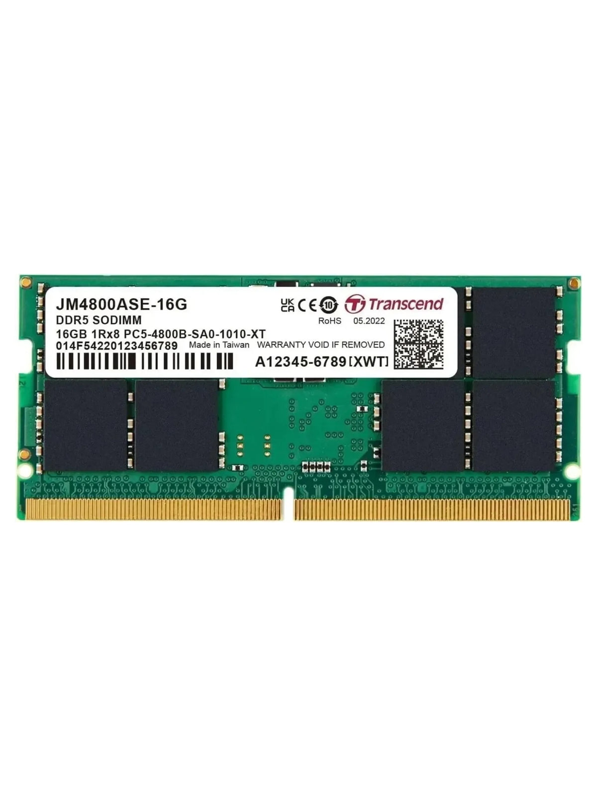 Transcend JetRam 32GB DDR5 4800MHz CL40 Laptop RAM (SODIMM)