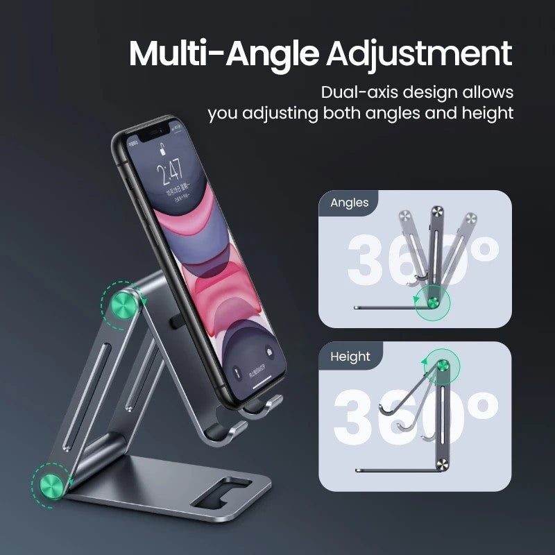 UGREEN Aluminum Alloy, Multi-Angle Stand Support Phone and Tablet Up to 7.9", Durable Structure, Stable & Reliable