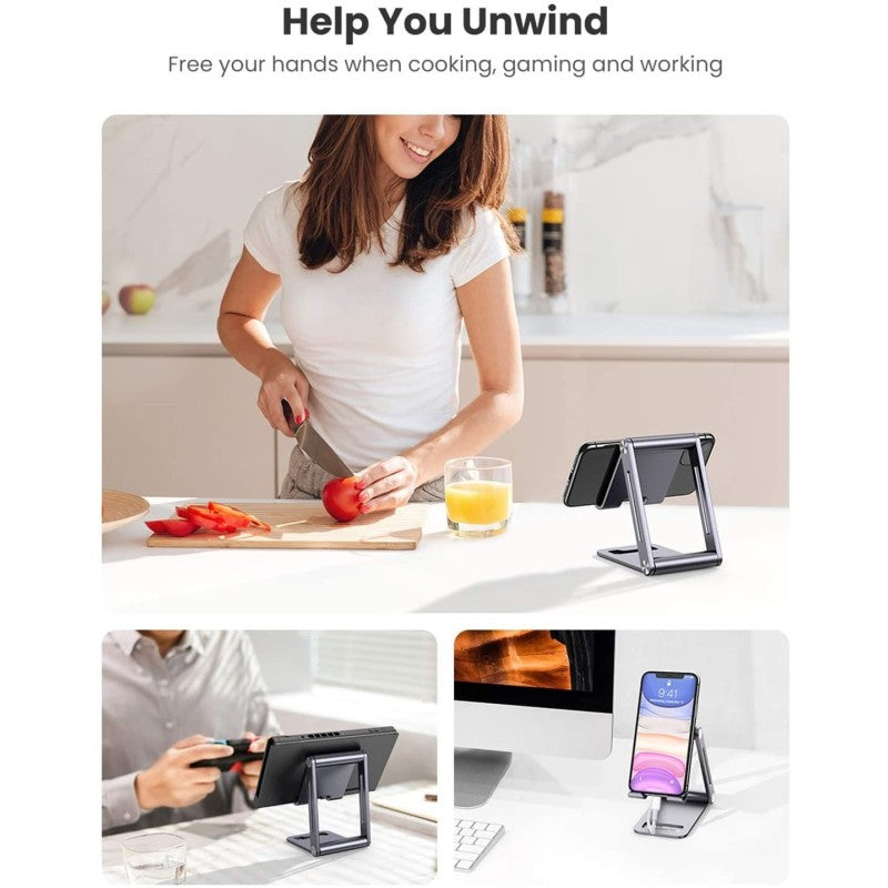 UGREEN Aluminum Alloy, Multi-Angle Stand Support Phone and Tablet Up to 7.9", Durable Structure, Stable & Reliable - view 4