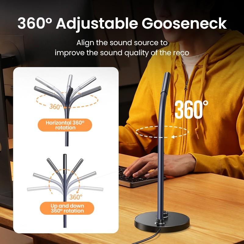 UGREEN Desktop USB Microphone for online Learning, Voice Chatting, Live Streaming, Online meeting - view 5