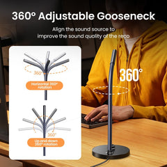 UGREEN Desktop USB Microphone for online Learning, Voice Chatting, Live Streaming, Online meeting - view 5