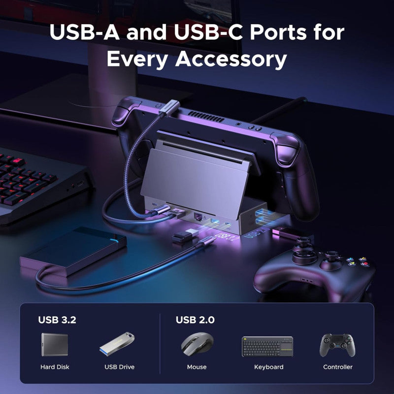 UGREEN Steam Deck Dock 9-in-1 Docking Station, 4K@120Hz for Steam Deck, ROG Ally, ROG Xbox Ally, Legion Go - view 4