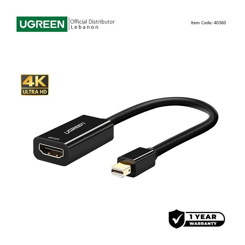 UGRREN Thunderbolt 2.0 4K Mini Display Port Male to HDMI Female Converter - view 2