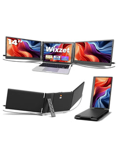 Wixzet 14" FHD IPS Triple Screen Laptop Extender