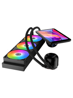 XIGMATEK Connect Pro 360 Liquid CPU Cooler with 7" LCD Pump Head - view 2